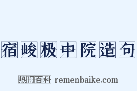 宿峻极中院造句是什么意思的图片